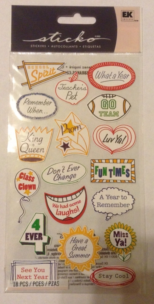Sticko Stickers Yearbook Cption